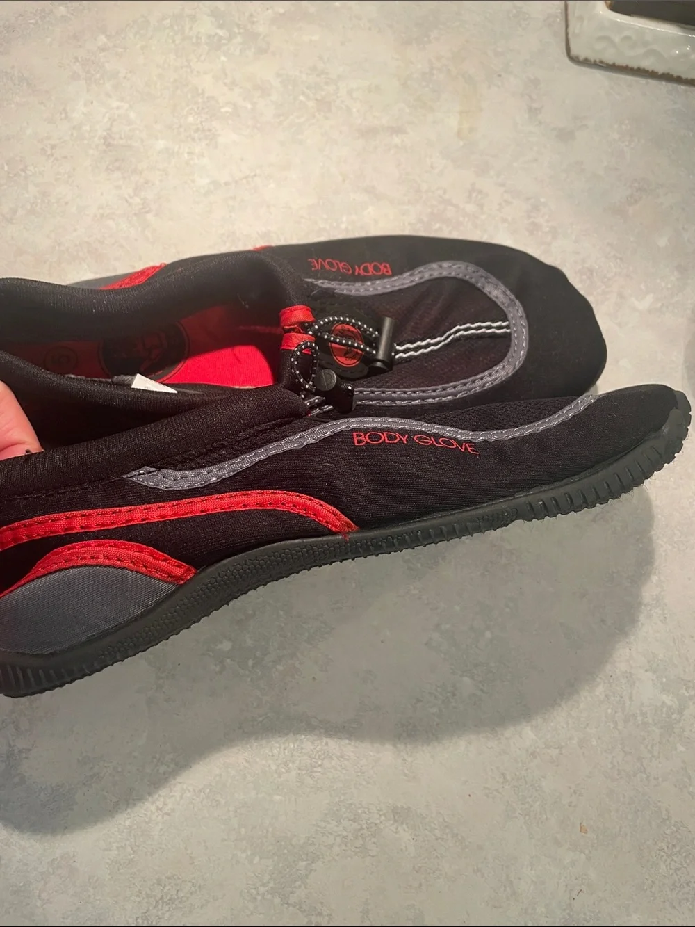 NWT Body Glove Riptide Black and Red Water Shoes